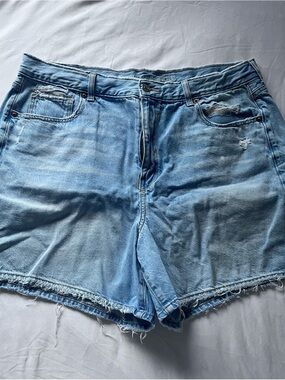 american eagle high waisted jean shorts